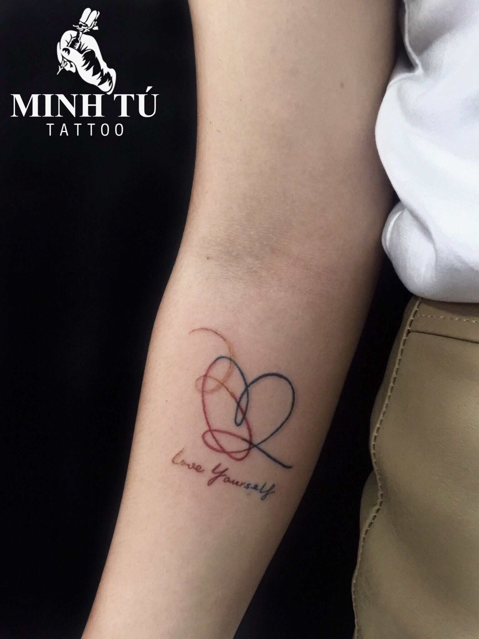 A Heart Tattoo Reminder to the Unsettled Soul to “Love Yourself.” Tattoo Design