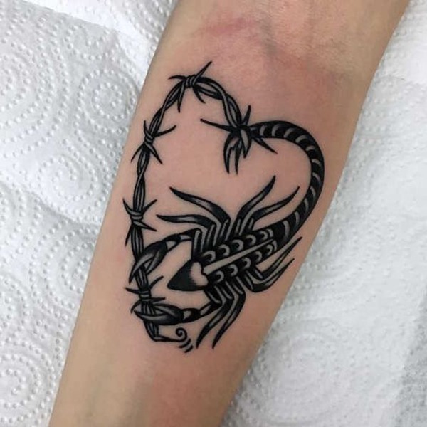 Barbed Wire Heart Tattoo for the Isolated One Tattoo Design
