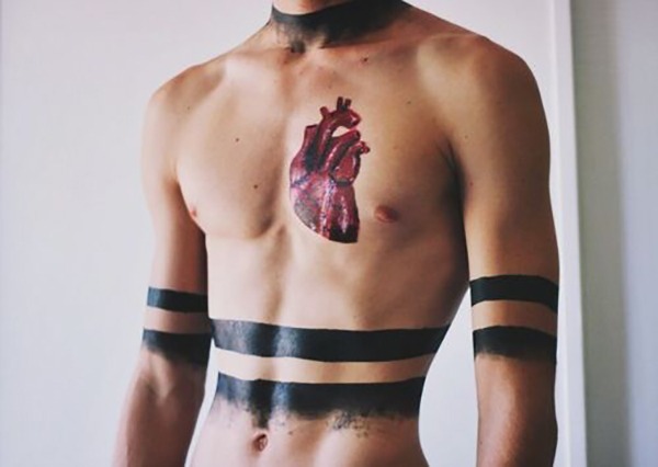 Crimson Red Human Heart Tattoo Design for the Bold Tattoo Design