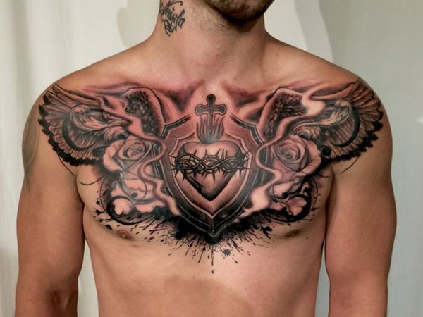 Phoenix Heart Tattoo for theChest TattooLovers Tattoo Design