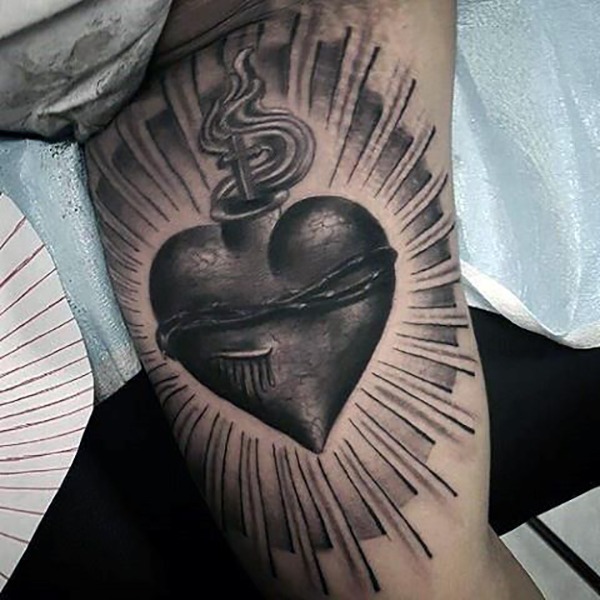Rising Sun Heart Tattoo for the Illuminated Souls Tattoo Design