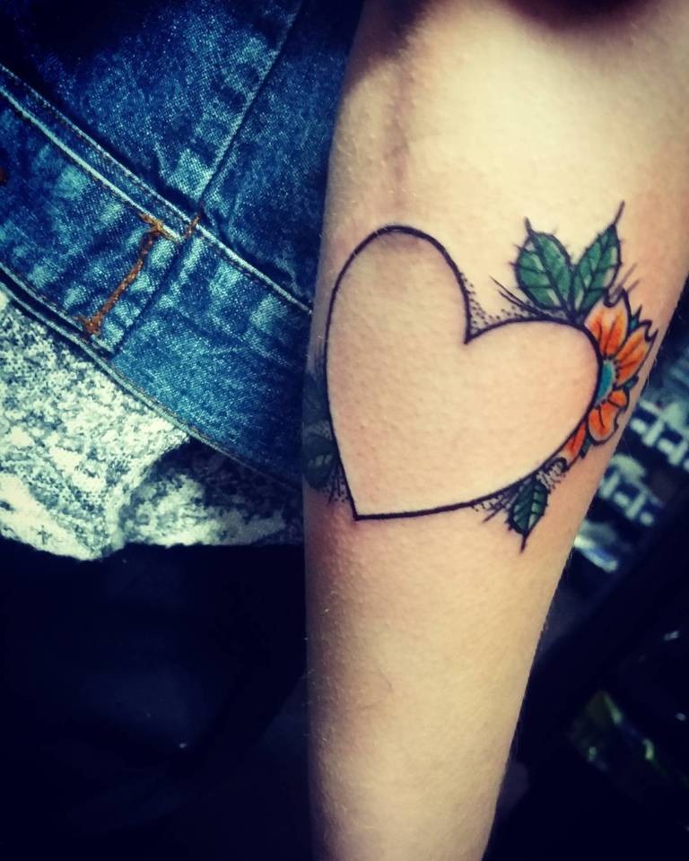 Simple Vegetation Heart Tattoo for the Nature Lovers Tattoo Design