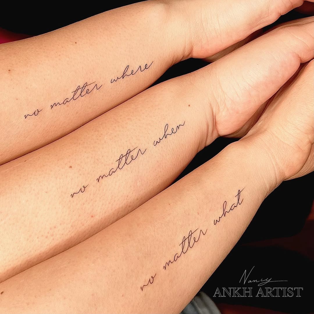 Elegant Pinky Promise Sister Tattoos Tattoo Design