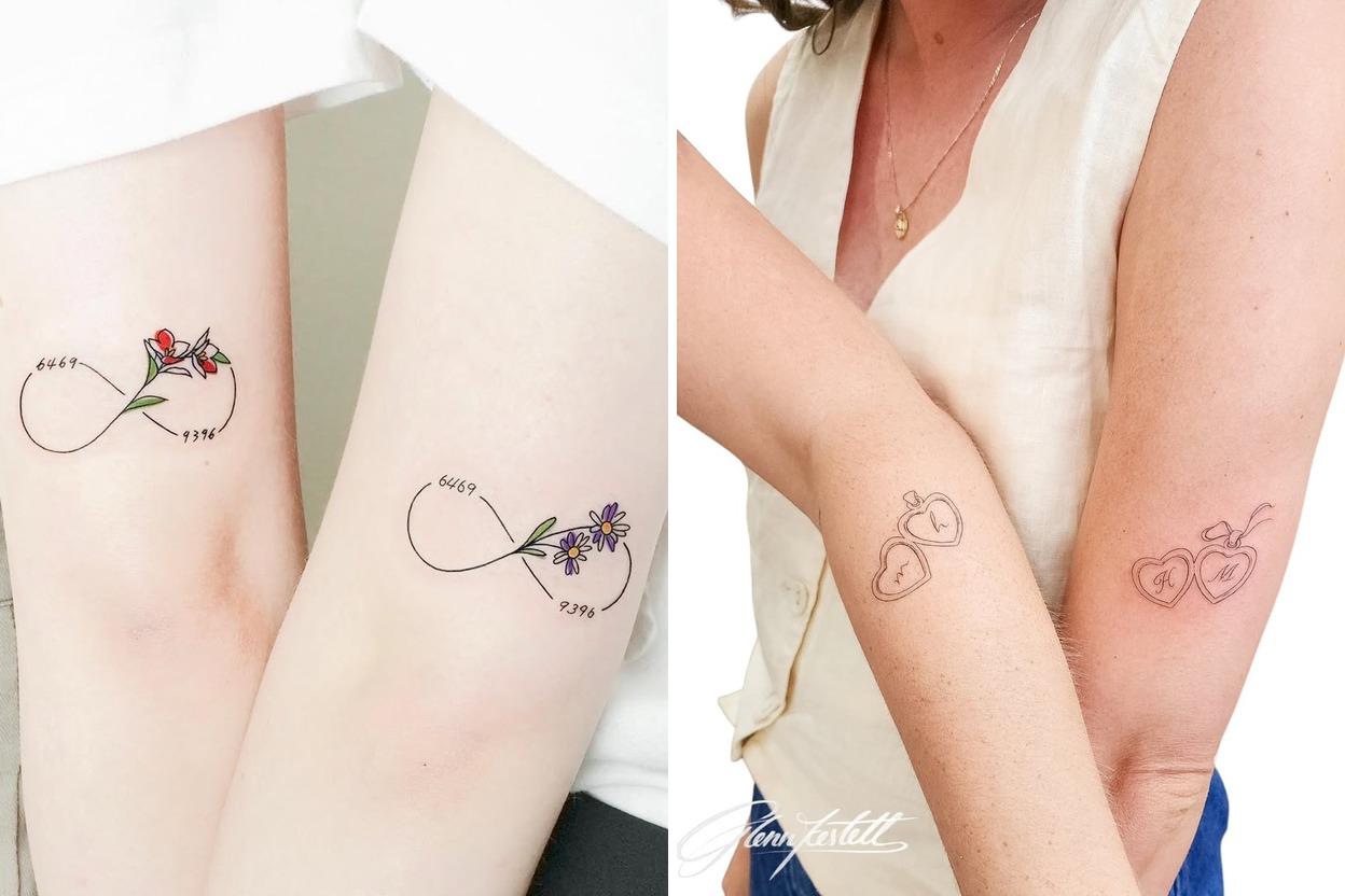 54+ Heartfelt Sister Tattoo Ideas & Inspiration Featured Lookbook Collage