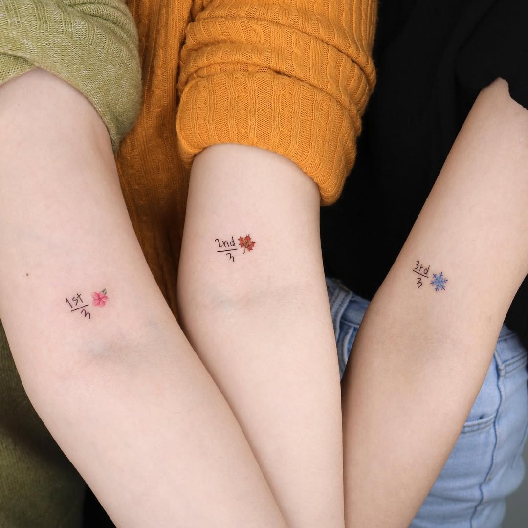 Meaningful sunburst tattoos for sisterhood Tattoo Design