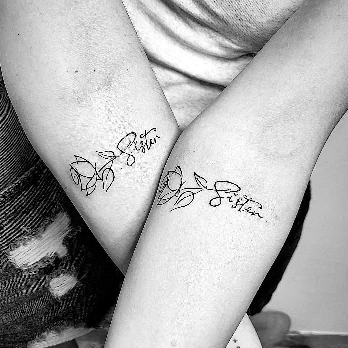 Minimalist sister tattoos with a powerful message Tattoo Design