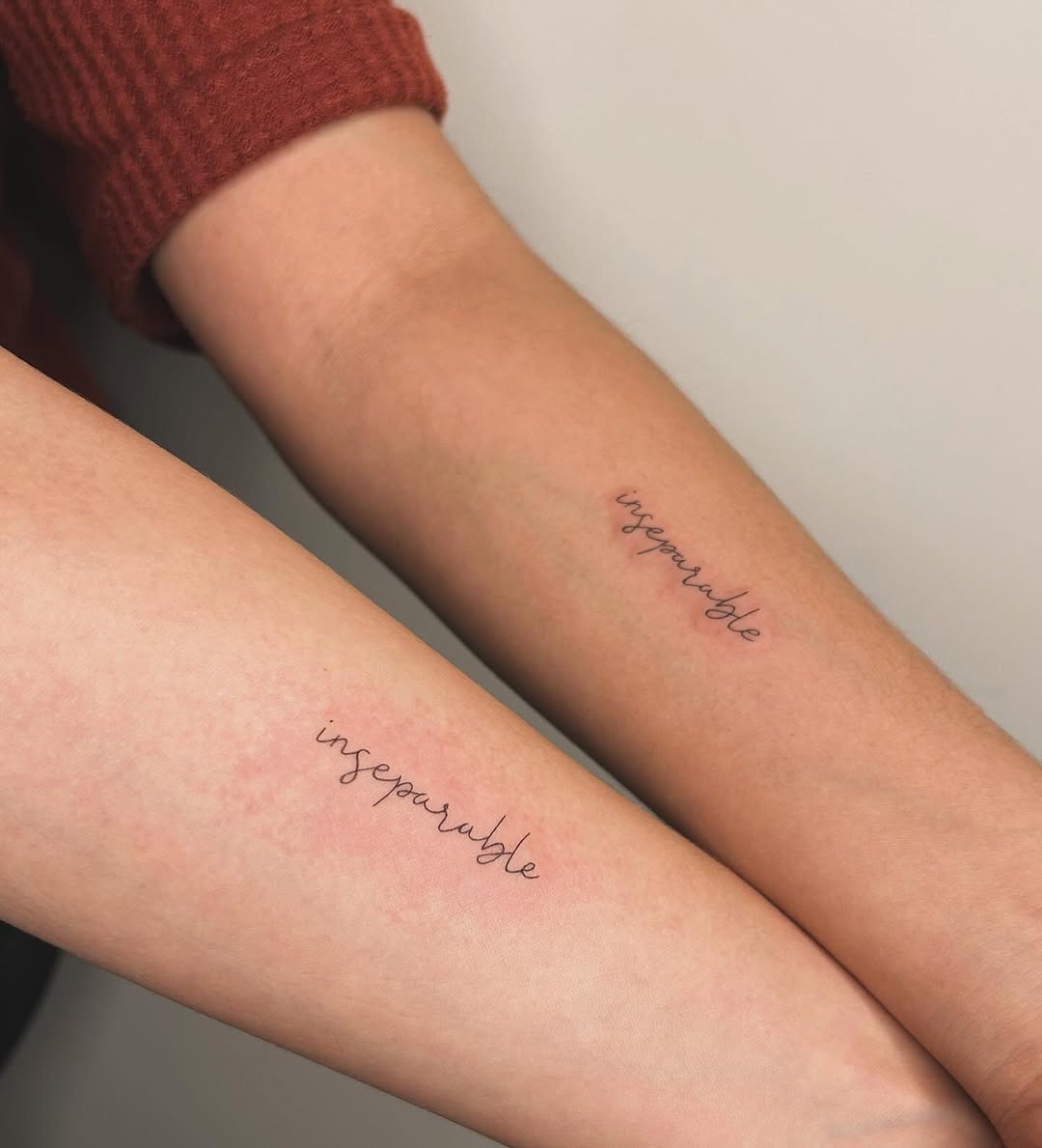 Sisterly Bond: Minimalist Chevron Tattoo Design Tattoo Design