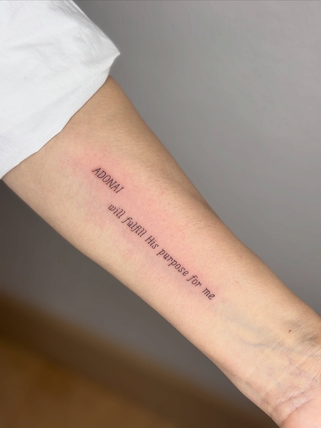 Meaningful Hebrew Tattoo on the Arm Tattoo Design