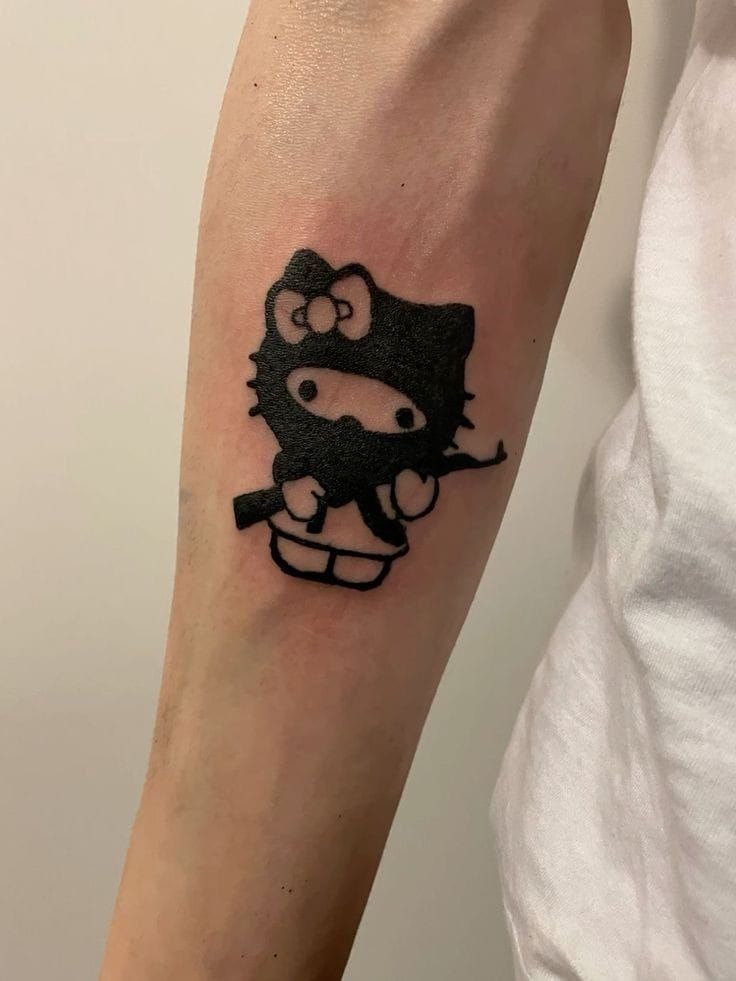 Black Ninja Hello Kitty Tattoo Tattoo Design