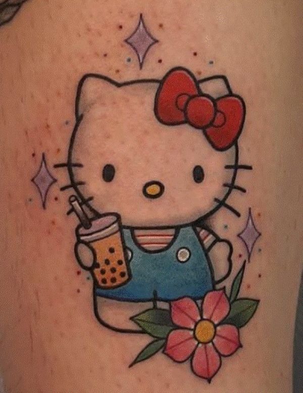 Bubble Tea Hello Kitty Tattoo Tattoo Design