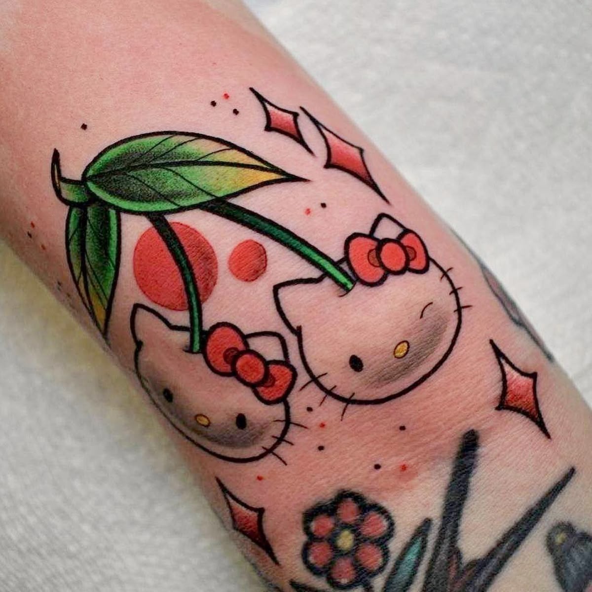 Cherry Hello Kitty Duo Tattoo Tattoo Design