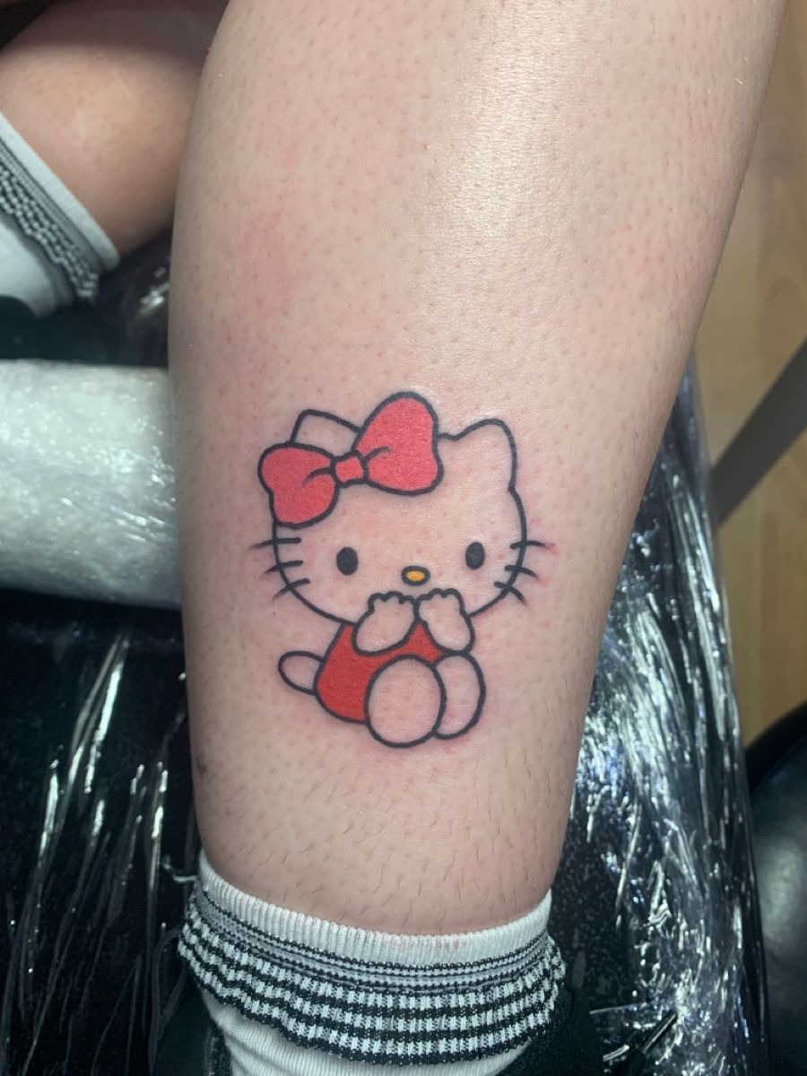 Classic Red Bow Hello Kitty Tattoo Tattoo Design