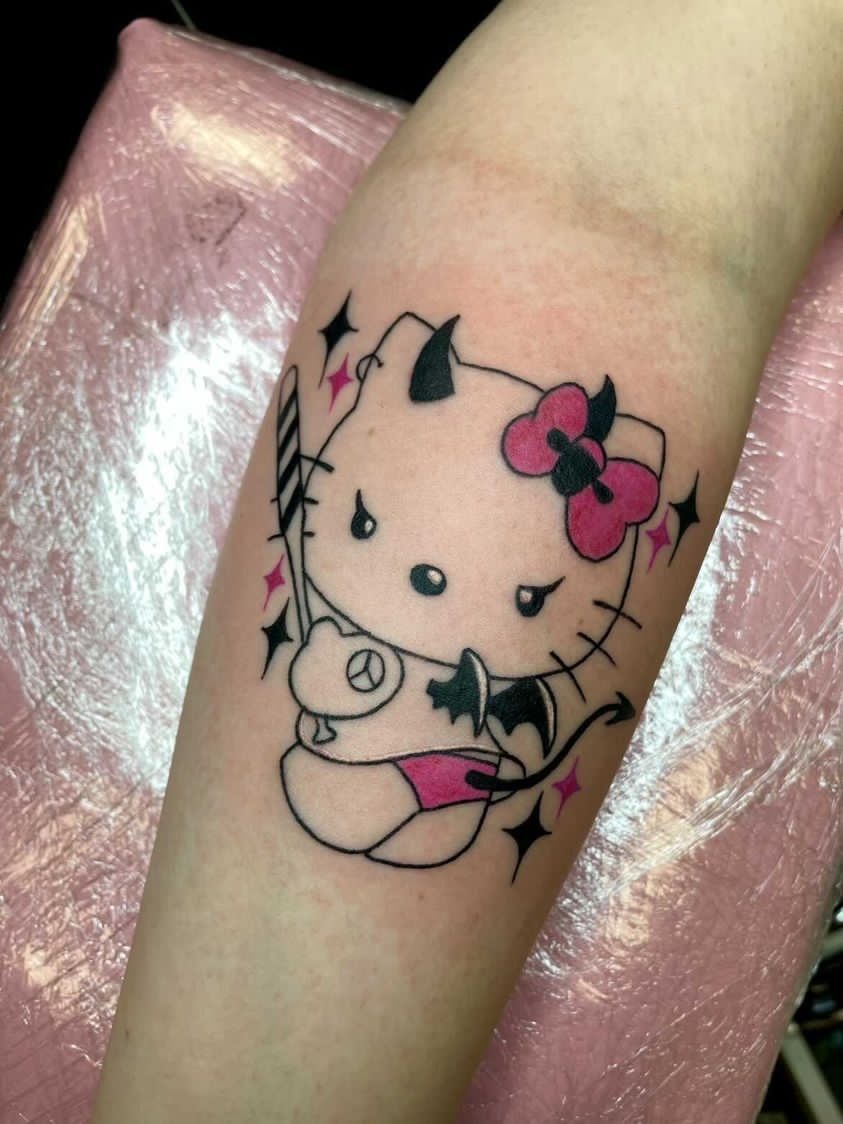 Pink Devil Hello Kitty Tattoo Tattoo Design