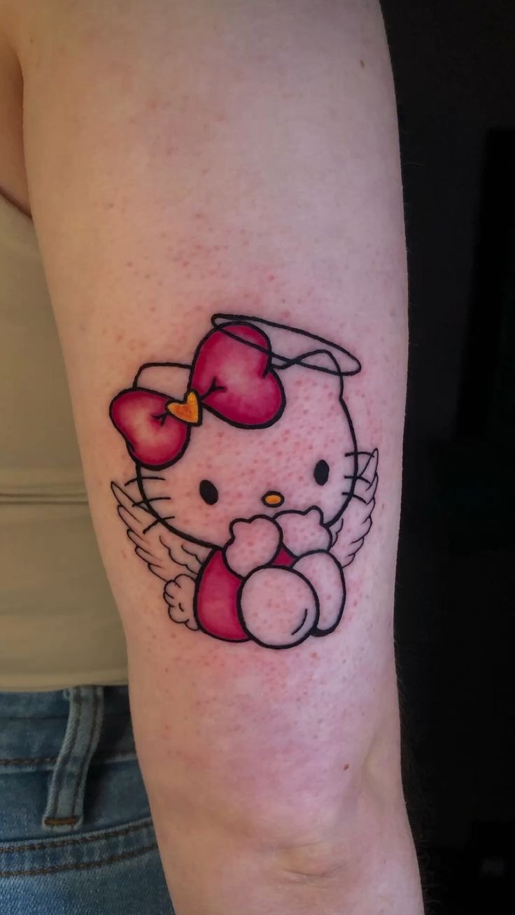 Pink Halo Angel Hello Kitty Tattoo Tattoo Design