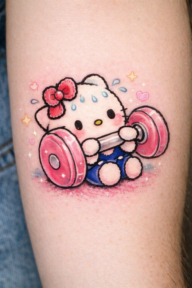 Weightlifting Hello Kitty Tattoo Tattoo Design