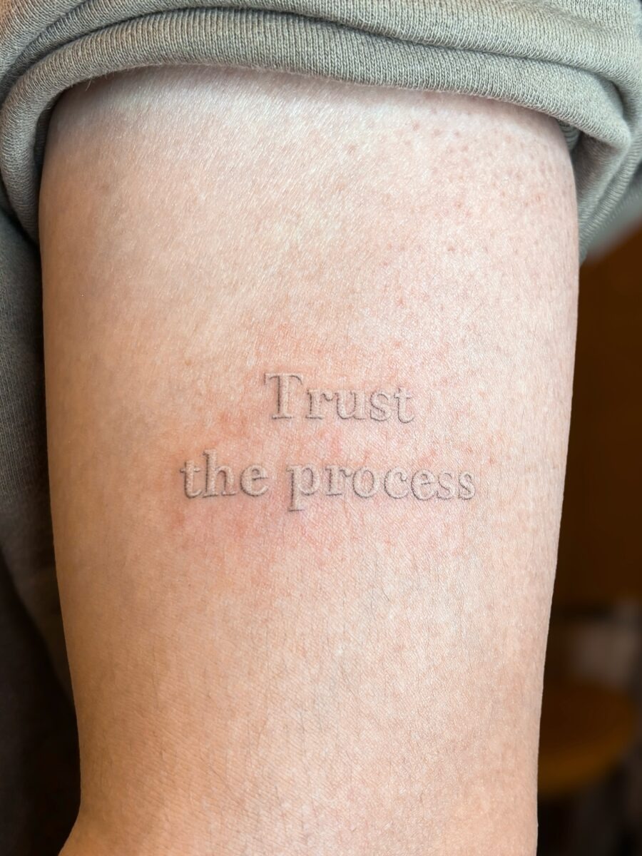 Minimalistic tattoo with a powerful message Tattoo Design