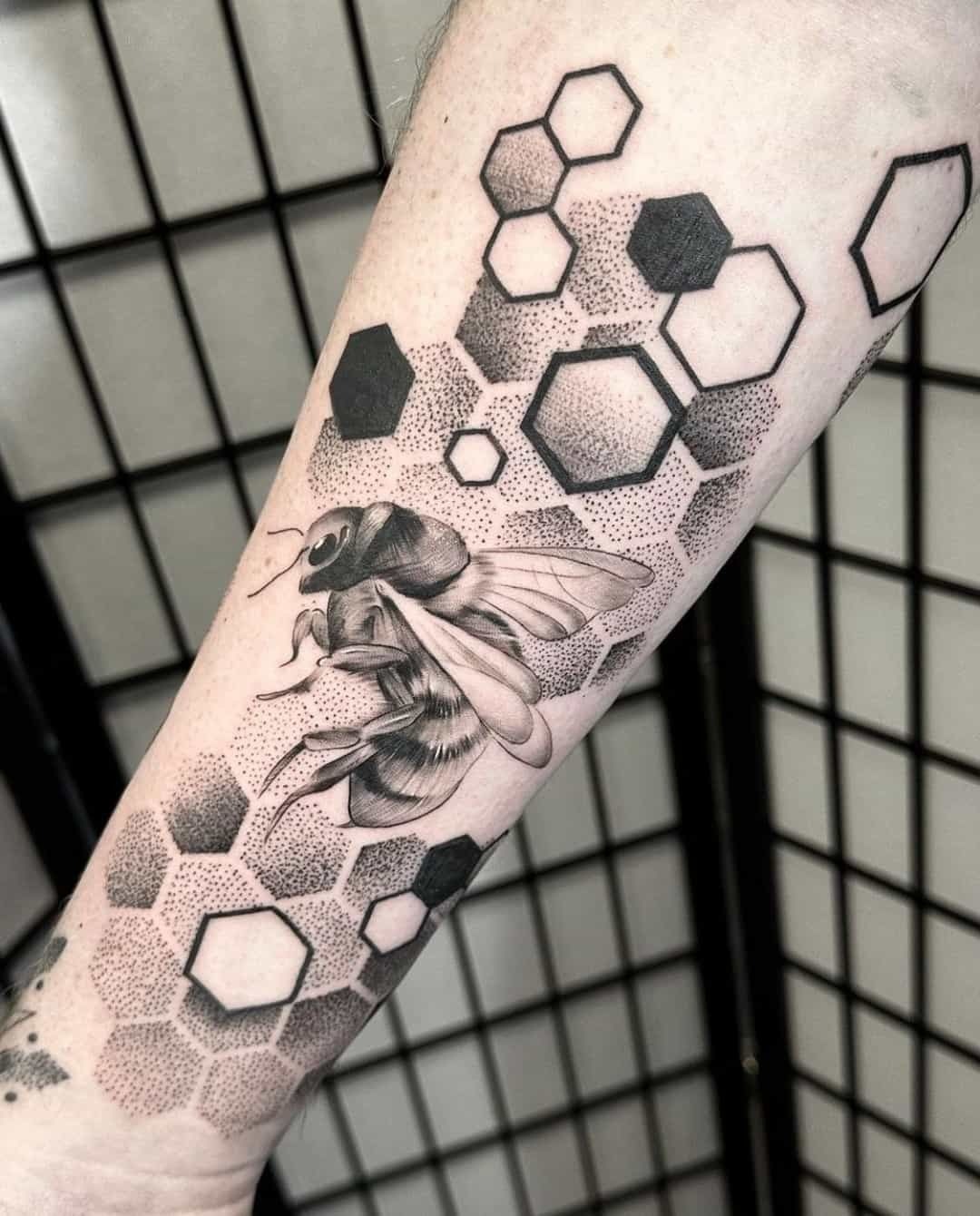 Bees and Honey Drips Tattoo Tattoo Design