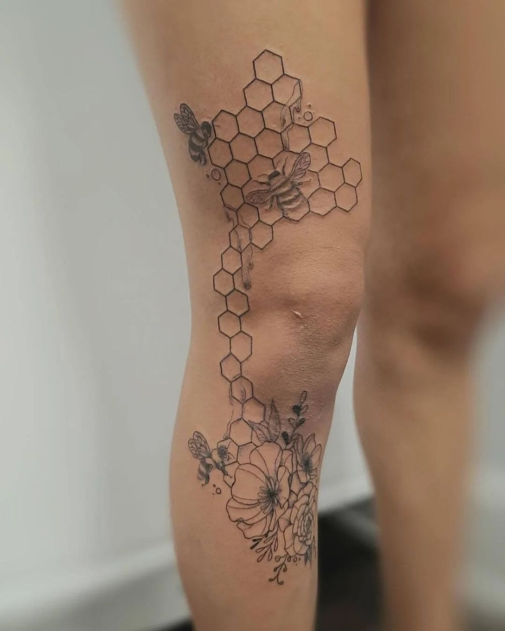 Realistic Honeybee Cluster Tattoo Tattoo Design
