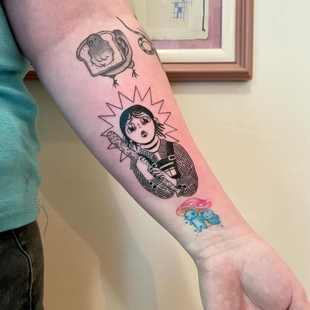 Billy the Puppet Saw Blade Tattoo Tattoo Design