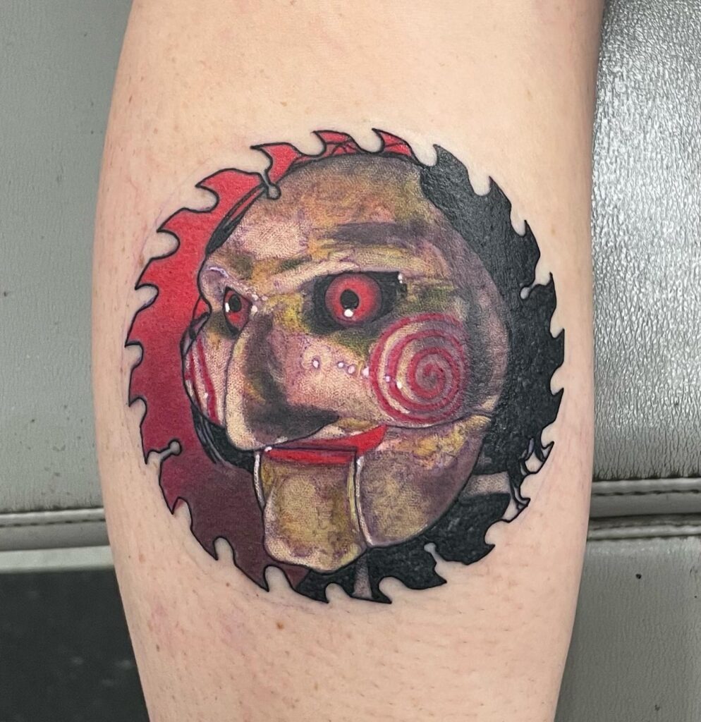 Ghostface and Michael Myers Heart Tattoo Tattoo Design