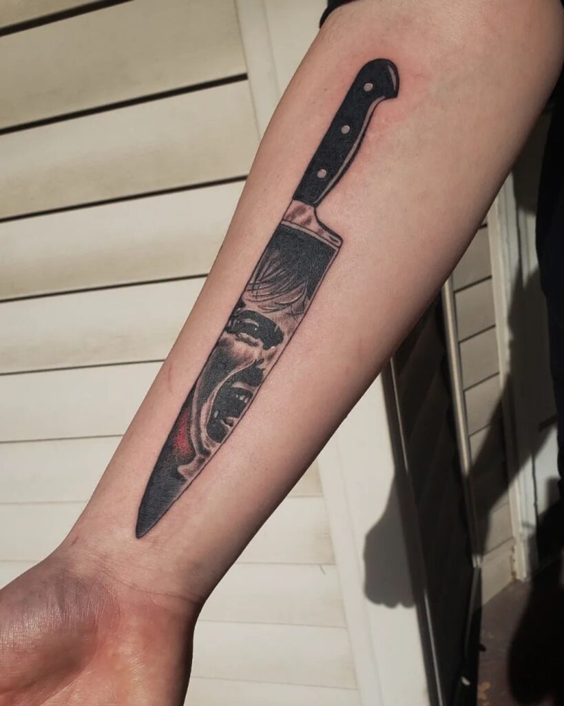 Horror Movie Tarot Card Sleeve Tattoo Tattoo Design