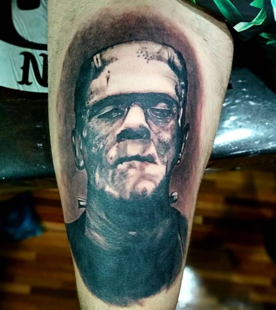 Leatherface Unleashed: Chainsaw Terror Tattoo Design