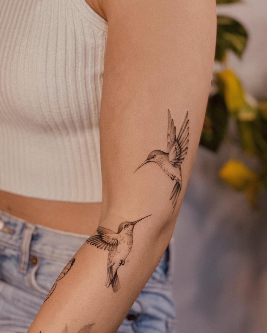 Elegant hummingbird tattoos for nature lovers Tattoo Design