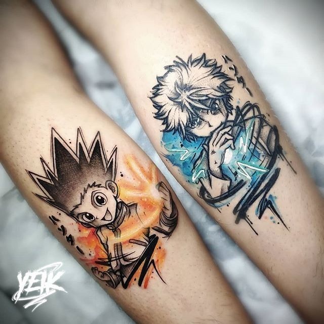 Chaotic Charm - Hisoka Card Play Tattoo Design