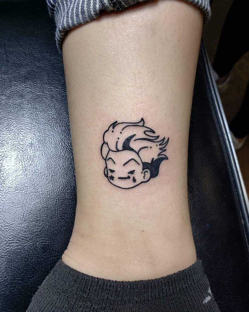 Shared Laughter - Gon and Killua Friendship Moment Tattoo Design