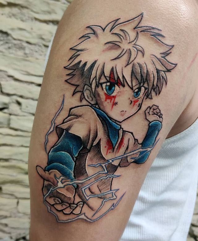 Silent Strength - Kurapika Chain Focus Tattoo Design