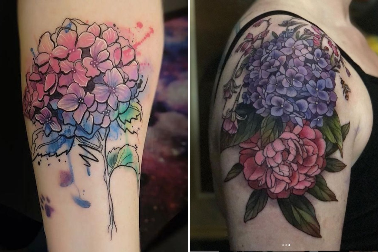 32+ Hydrangea Tattoo Ideas & Inspiration Featured Lookbook Collage