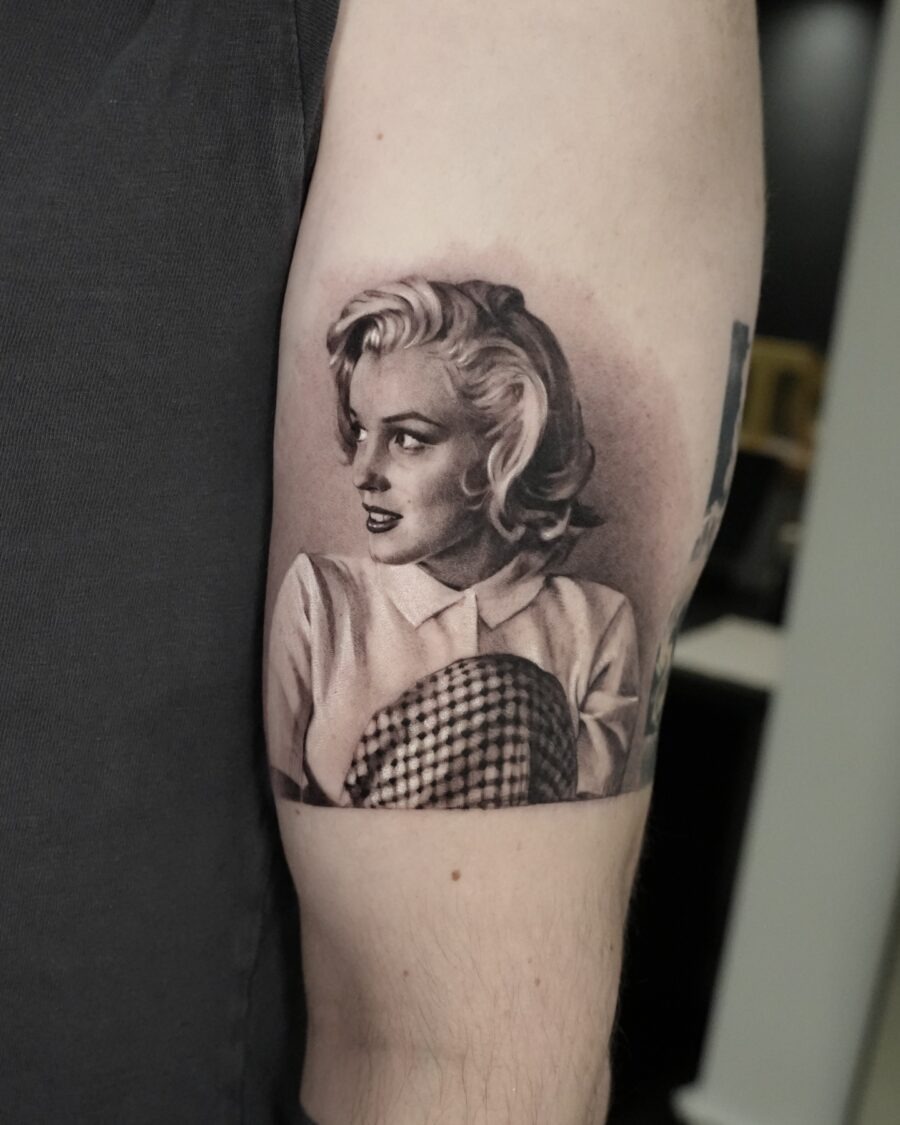 Stunning portrait of an iconic figure Tattoo Design