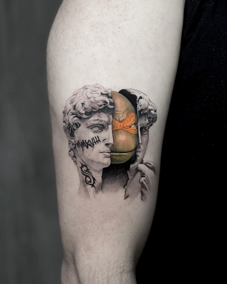 Stunning realism meets artistic imagination in ink Tattoo Design
