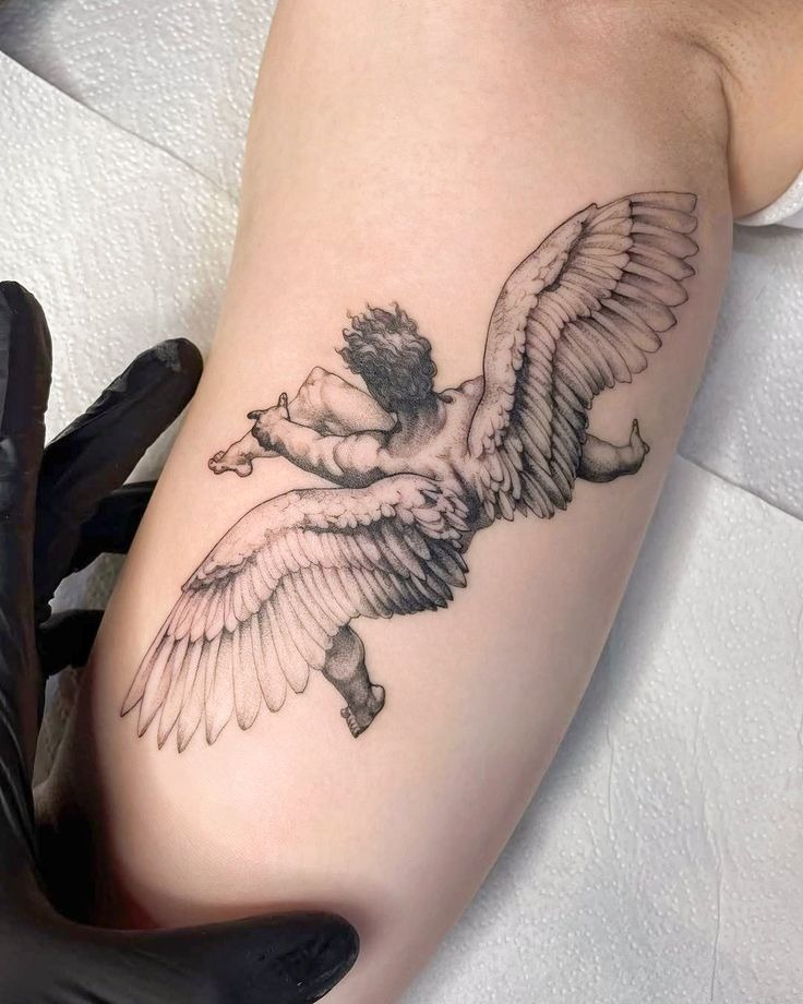 Soft Winged Icarus Tattoo Tattoo Design