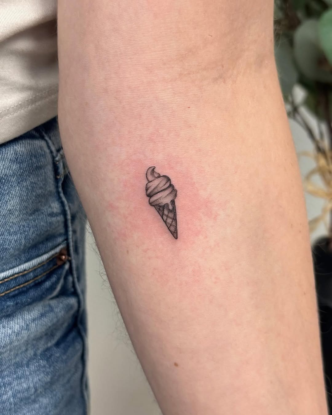 Charming minimalist ice cream tattoo design Tattoo Design