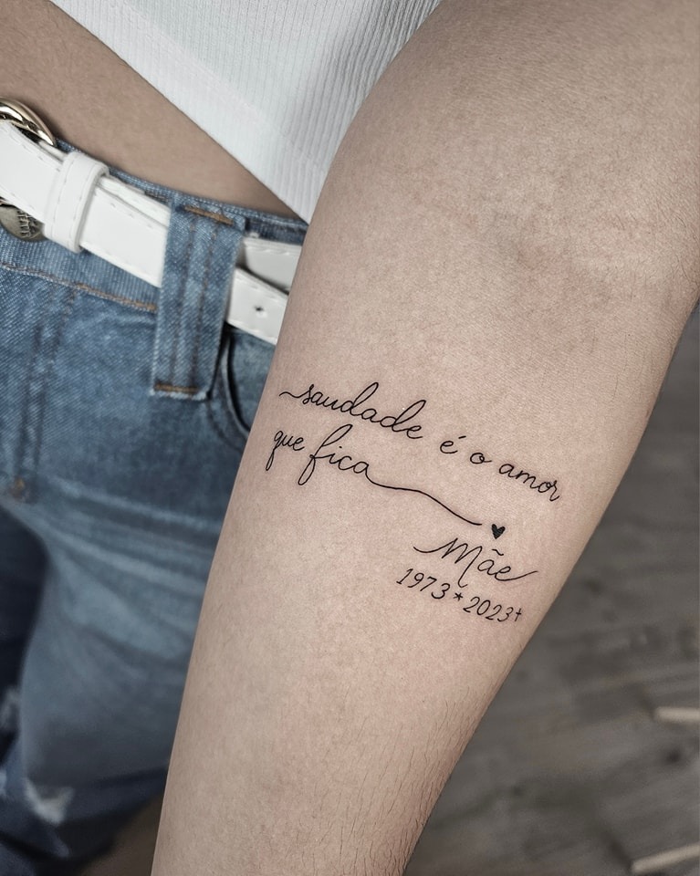 Elegant tribute tattoo honoring a beloved mother Tattoo Design