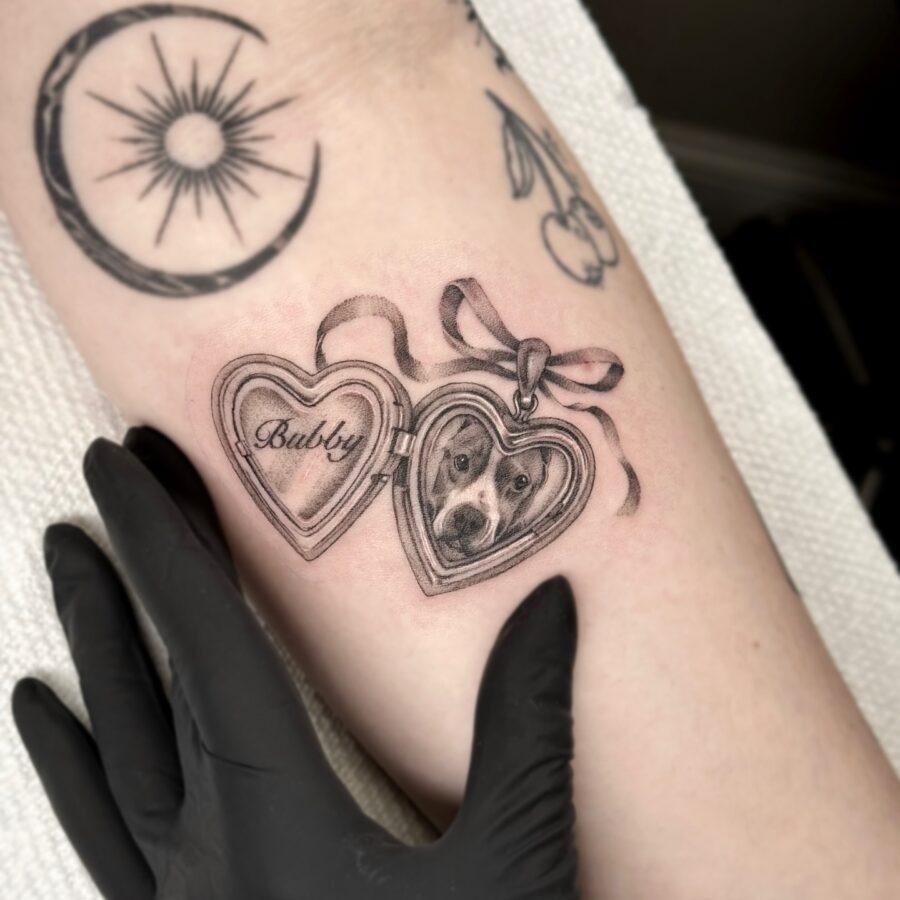 Heartfelt tattoo honoring a beloved pet Tattoo Design