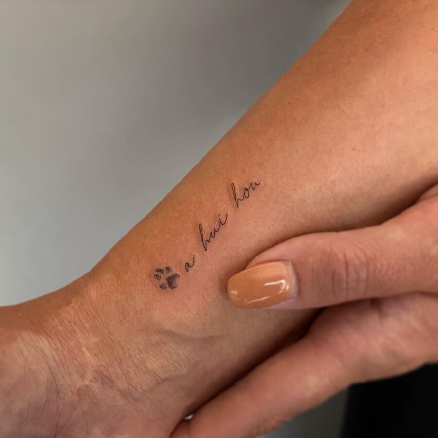 Heartfelt tribute in a simple design Tattoo Design