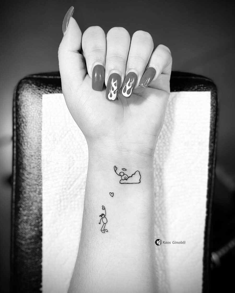 Minimalistic Tribute to Loved Ones Tattoo Design