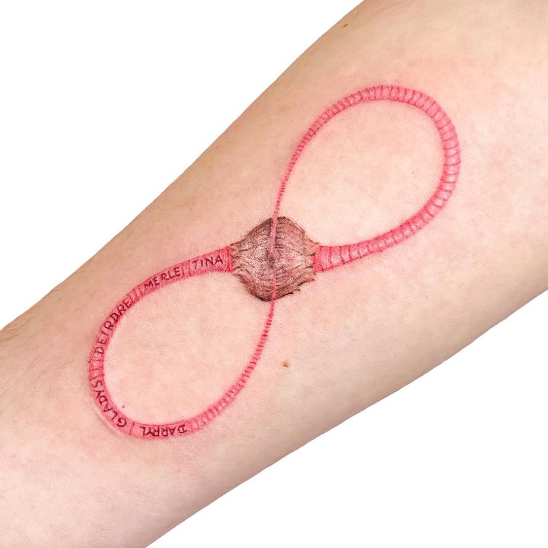 Realistic infinity tattoo with skin texture Tattoo Design
