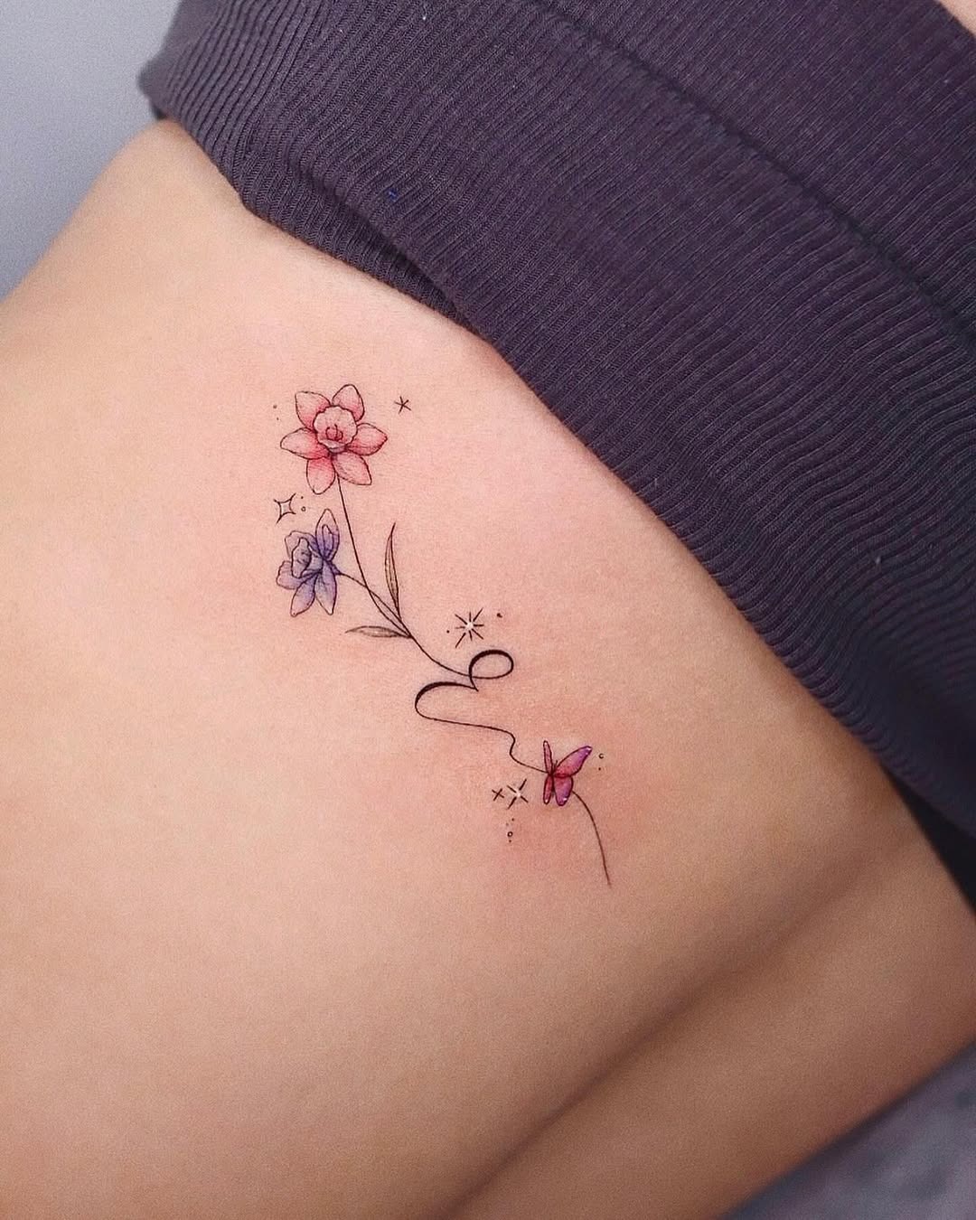 Charming Floral Initials Tattoo Design Tattoo Design