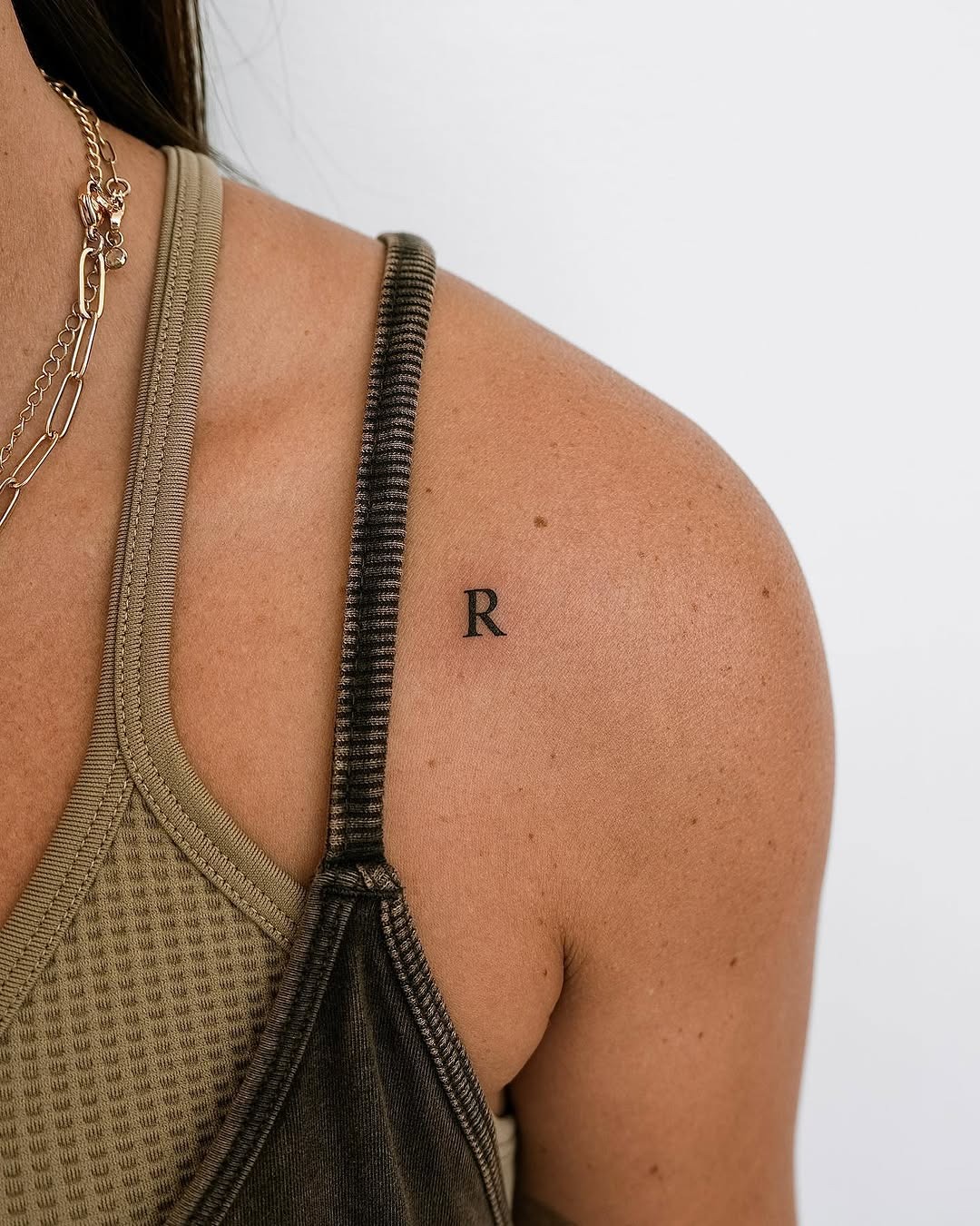 Elegant Initials Tattoo on Shoulder Design Tattoo Design
