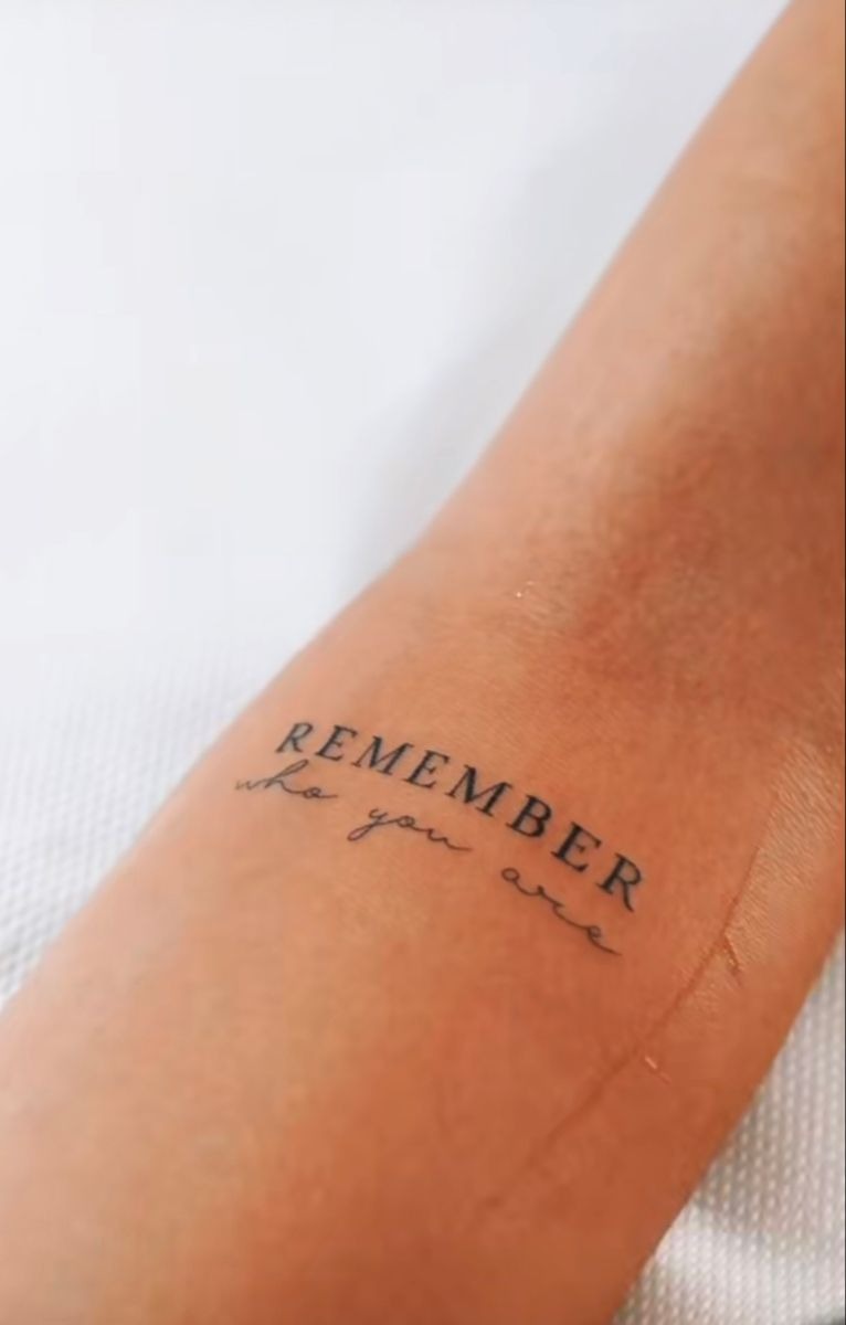 Remember Who You Are (Variation), a tattoo design rendered in clean detailed linework.