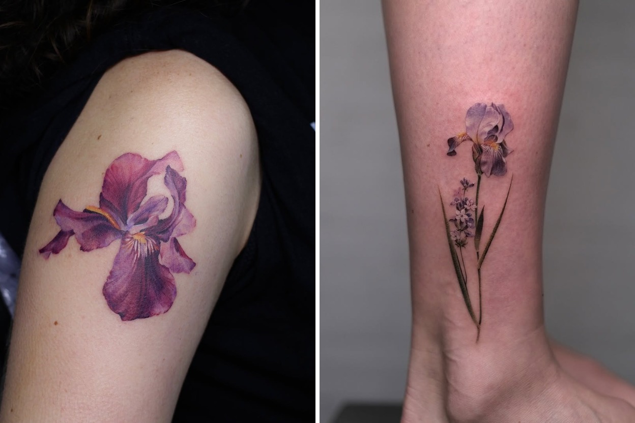 43 Inspiring Iris Tattoo Ideas For Your Next Ink Featured Lookbook Collage