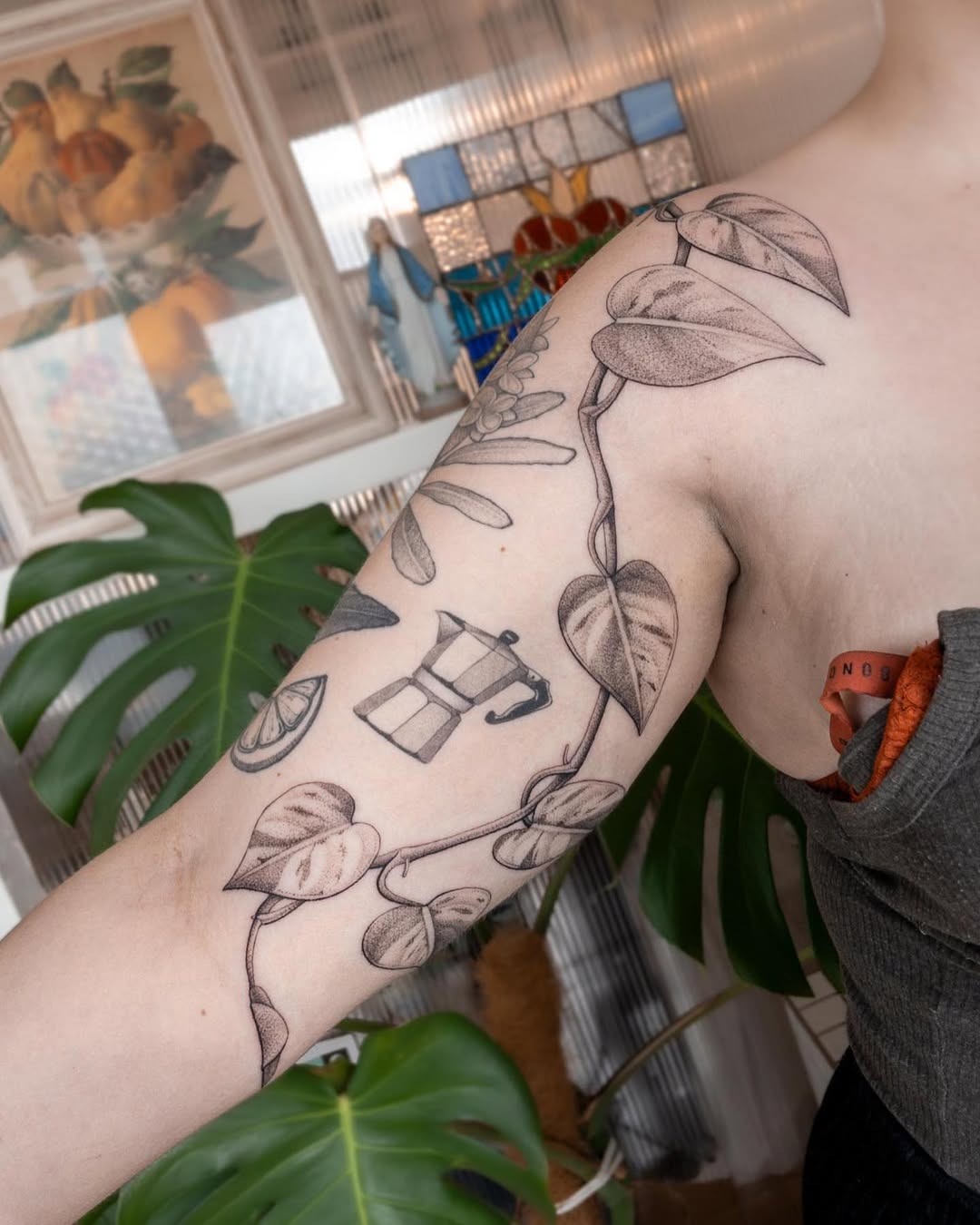 Elegant Ivy Tattoo Design on Arm Tattoo Design