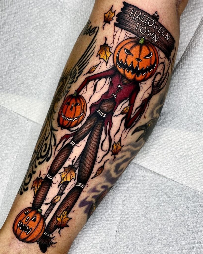 Halloween Town Pumpkin Head Tattoo Tattoo Design