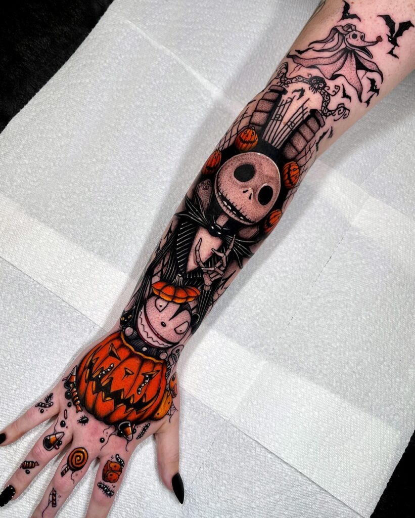Nightmare Before Christmas Jack O' Lantern Tattoo Tattoo Design
