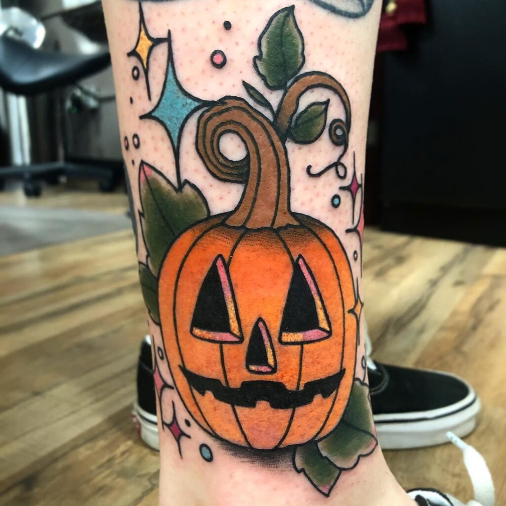 Sparkling Jack O' Lantern Tattoo Tattoo Design
