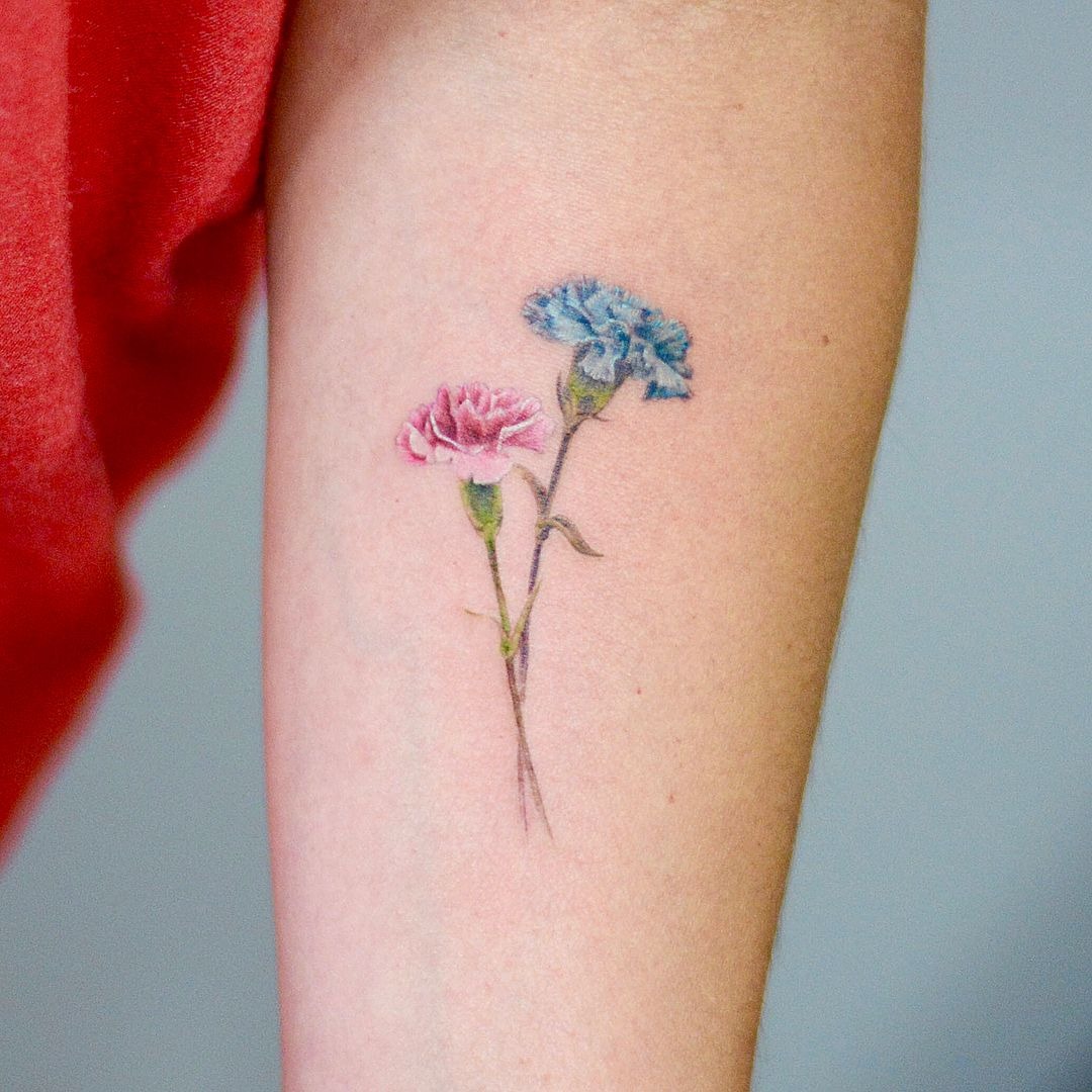 Carnation Script Tattoo Tattoo Design