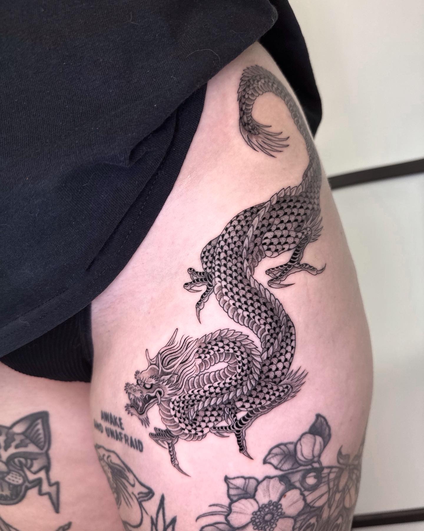 Side Japanese Dragon Tattoo Tattoo Design